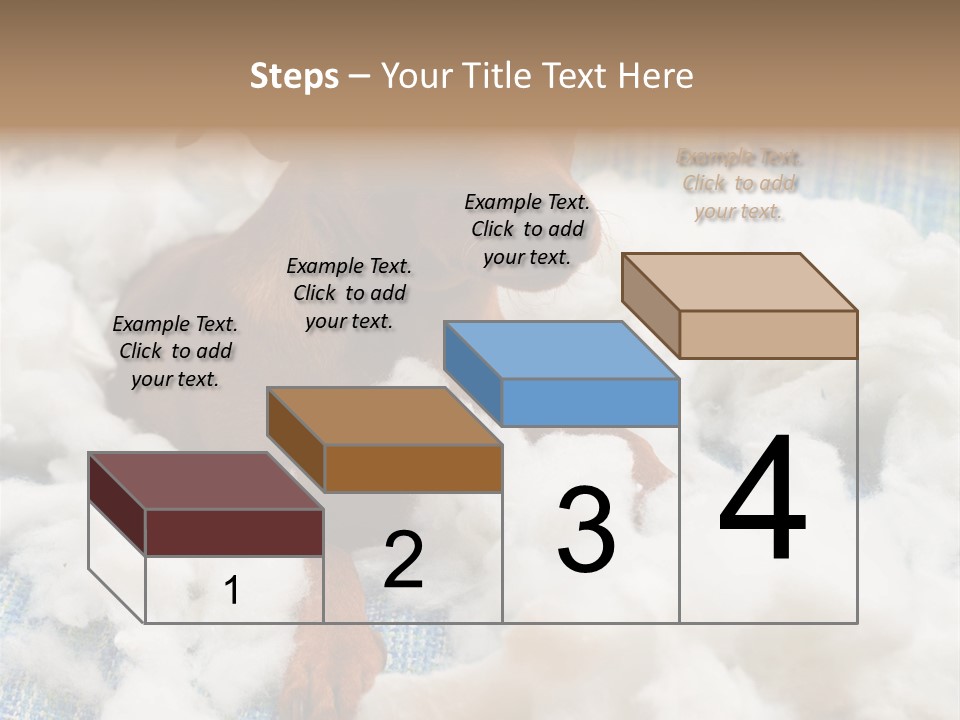 A Brown Dog Sitting On Top Of A Pile Of Cotton PowerPoint Template