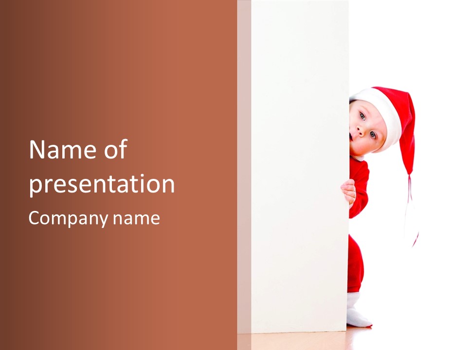 Christmas Baby Hands PowerPoint Template