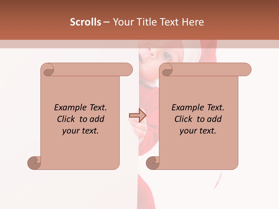 Christmas Baby Hands PowerPoint Template