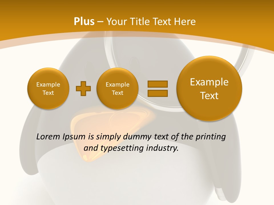 Penguin Funny Beauty PowerPoint Template