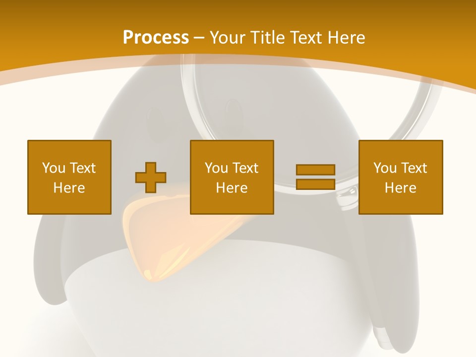 Penguin Funny Beauty PowerPoint Template