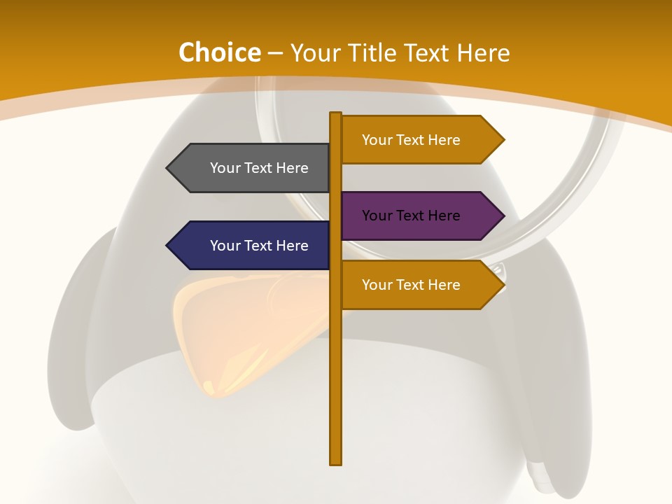 Penguin Funny Beauty PowerPoint Template