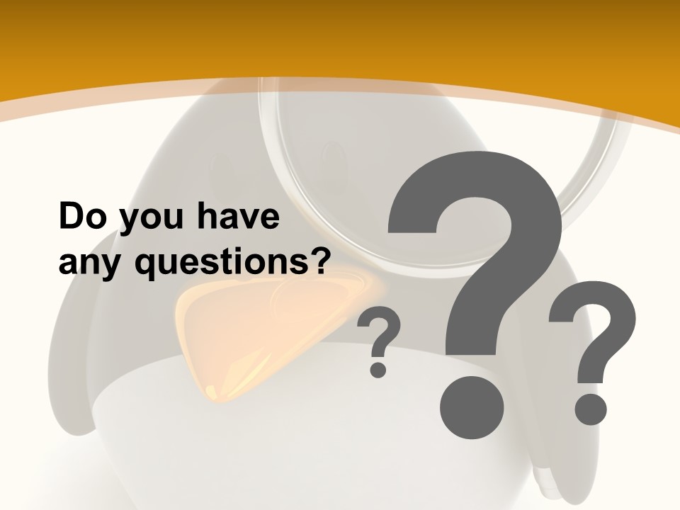 Penguin Funny Beauty PowerPoint Template