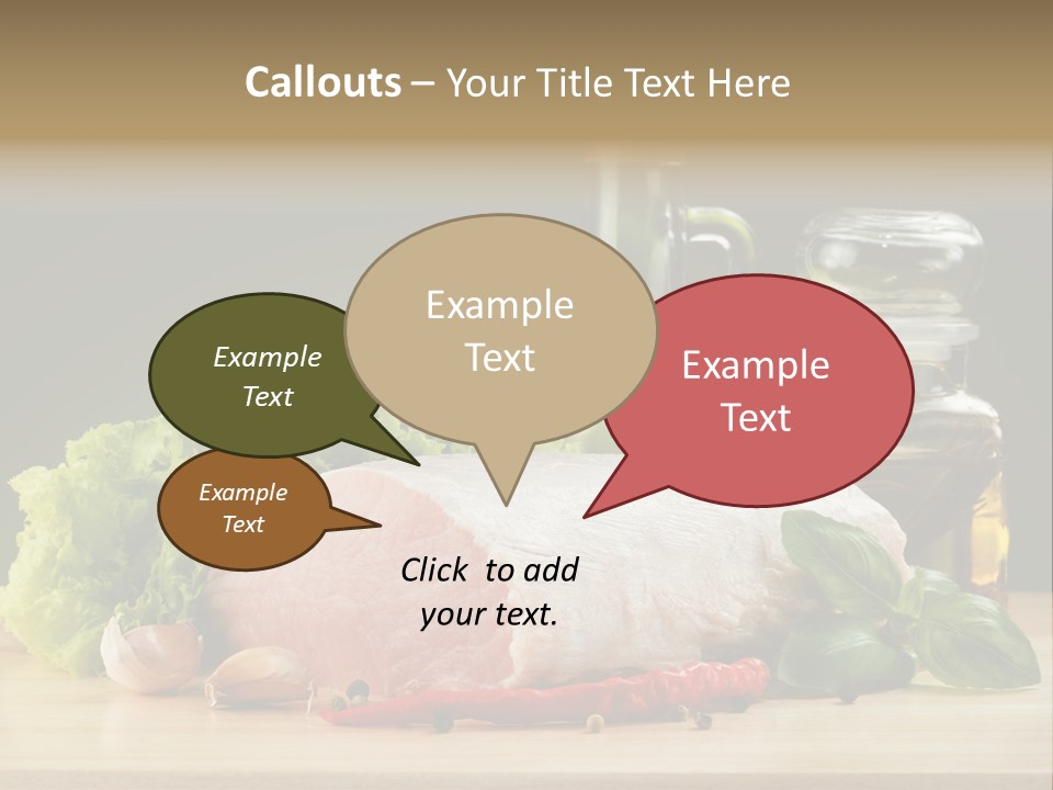 Slice Cutting Cow PowerPoint Template