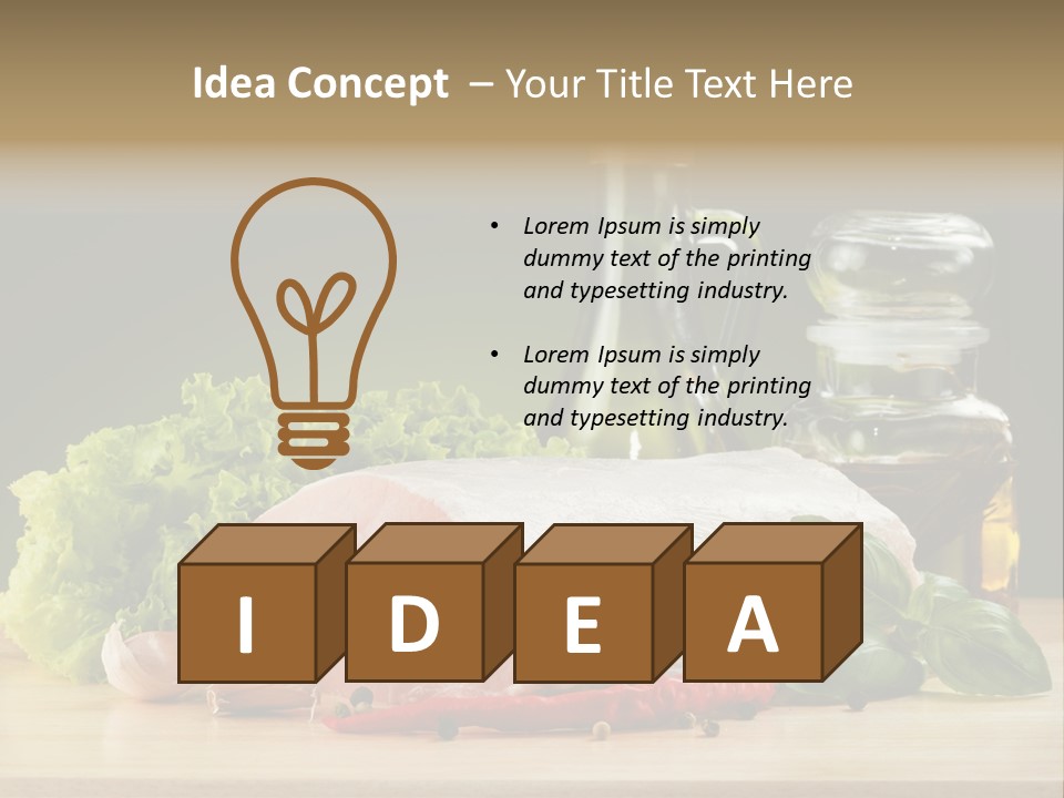 Slice Cutting Cow PowerPoint Template