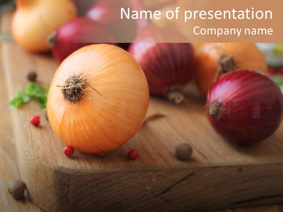 Root Board Food PowerPoint Template