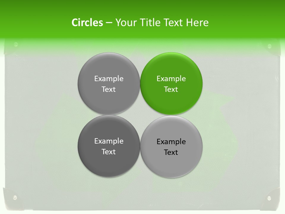 A Piece Of Luggage With A Green Recycle On It PowerPoint Template