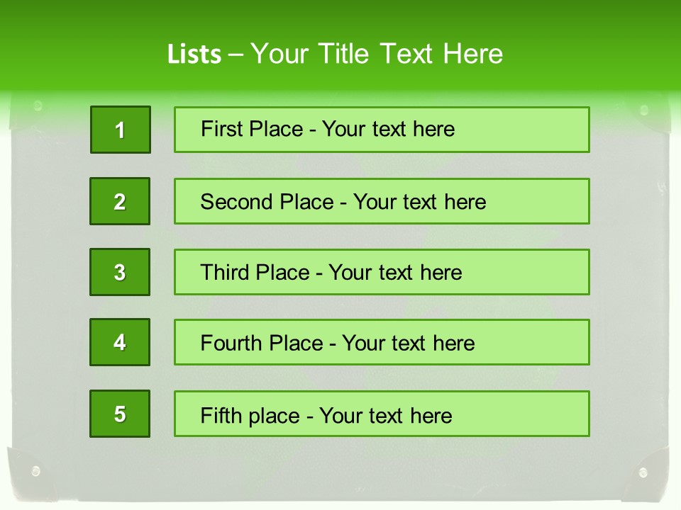 A Piece Of Luggage With A Green Recycle On It PowerPoint Template