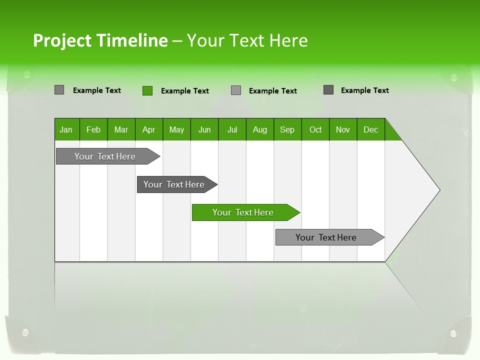 A Piece Of Luggage With A Green Recycle On It PowerPoint Template