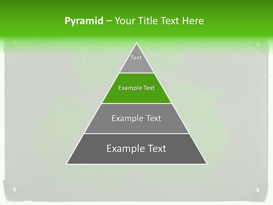 A Piece Of Luggage With A Green Recycle On It PowerPoint Template