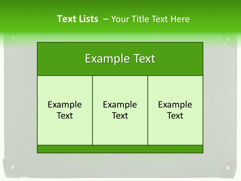 A Piece Of Luggage With A Green Recycle On It PowerPoint Template