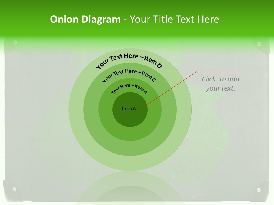 A Piece Of Luggage With A Green Recycle On It PowerPoint Template