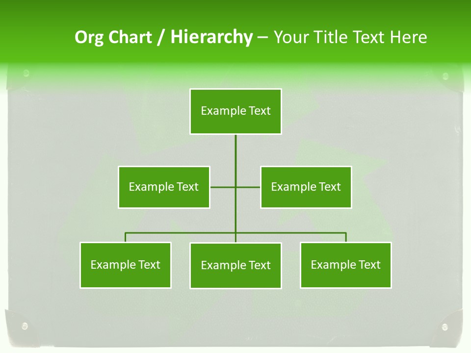 A Piece Of Luggage With A Green Recycle On It PowerPoint Template
