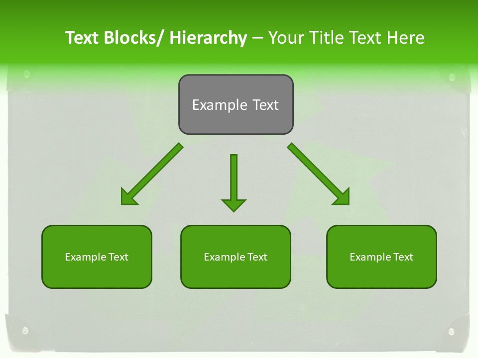 A Piece Of Luggage With A Green Recycle On It PowerPoint Template