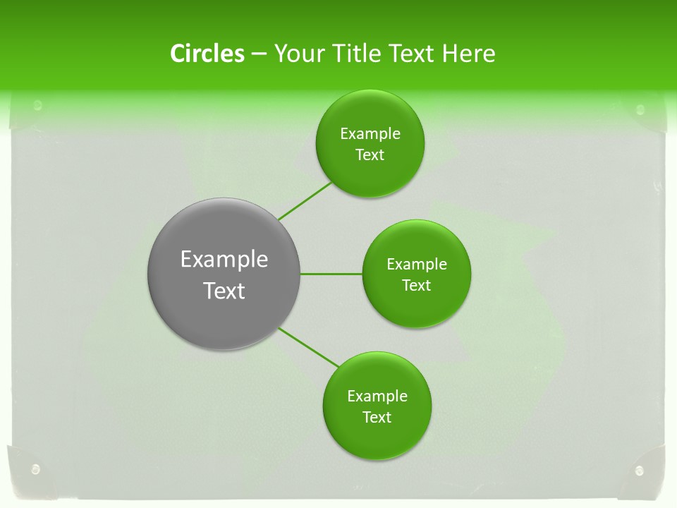 A Piece Of Luggage With A Green Recycle On It PowerPoint Template