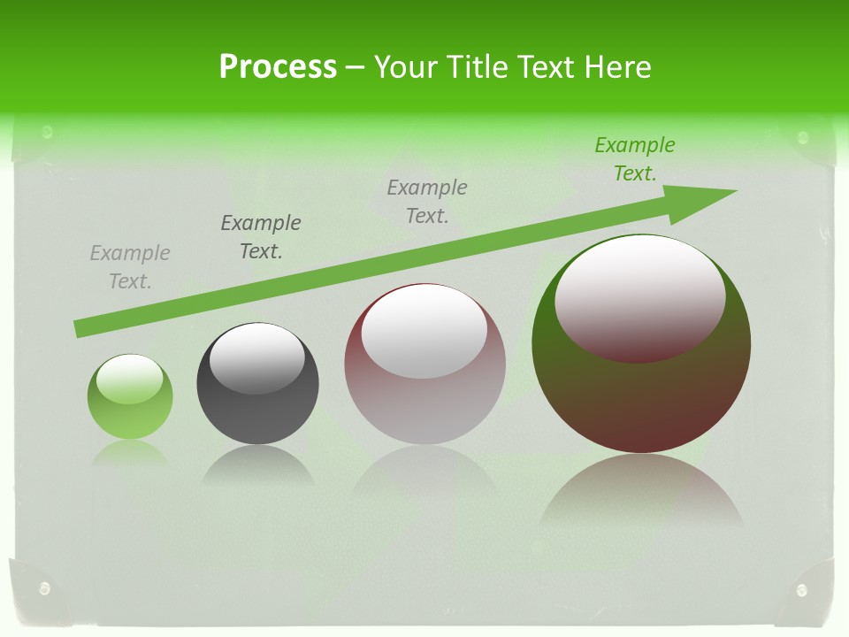 A Piece Of Luggage With A Green Recycle On It PowerPoint Template