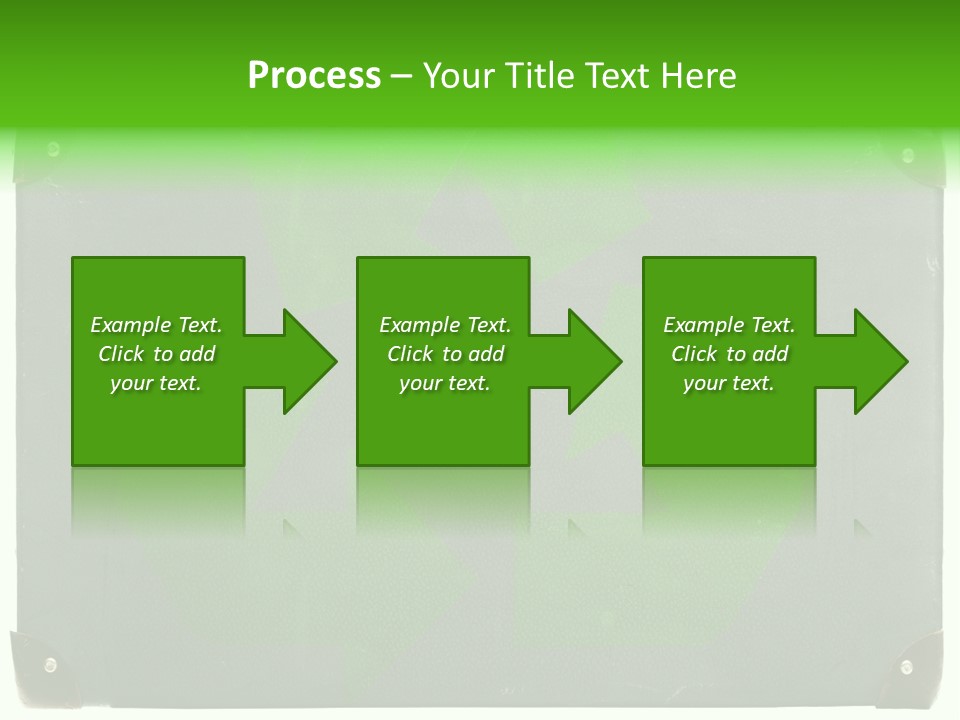 A Piece Of Luggage With A Green Recycle On It PowerPoint Template