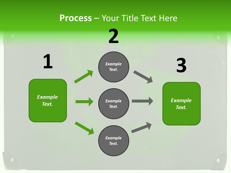 A Piece Of Luggage With A Green Recycle On It PowerPoint Template