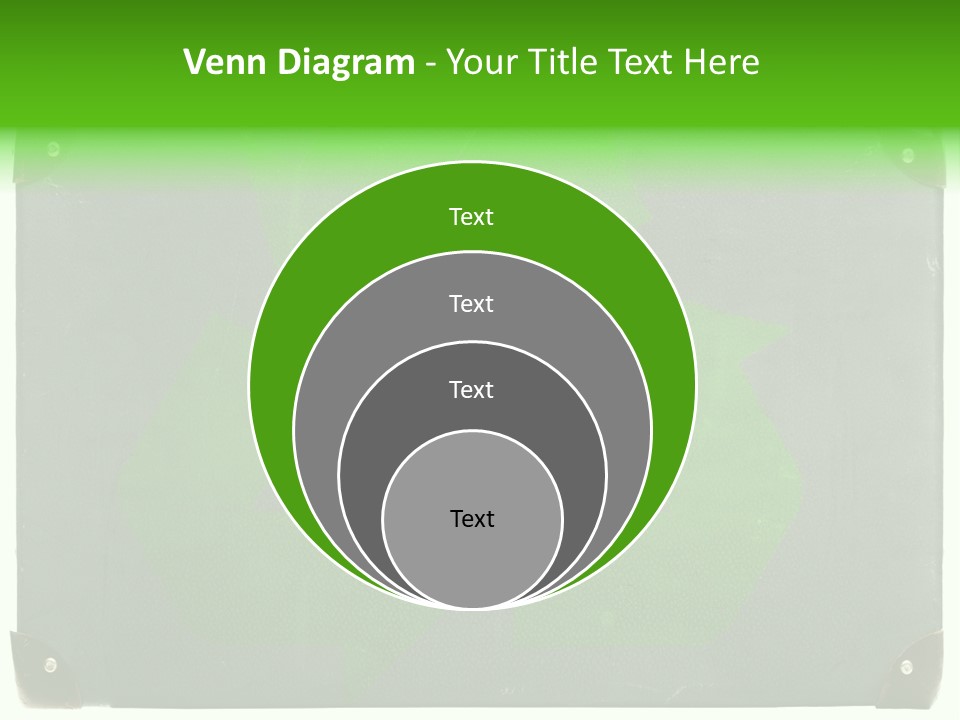 A Piece Of Luggage With A Green Recycle On It PowerPoint Template