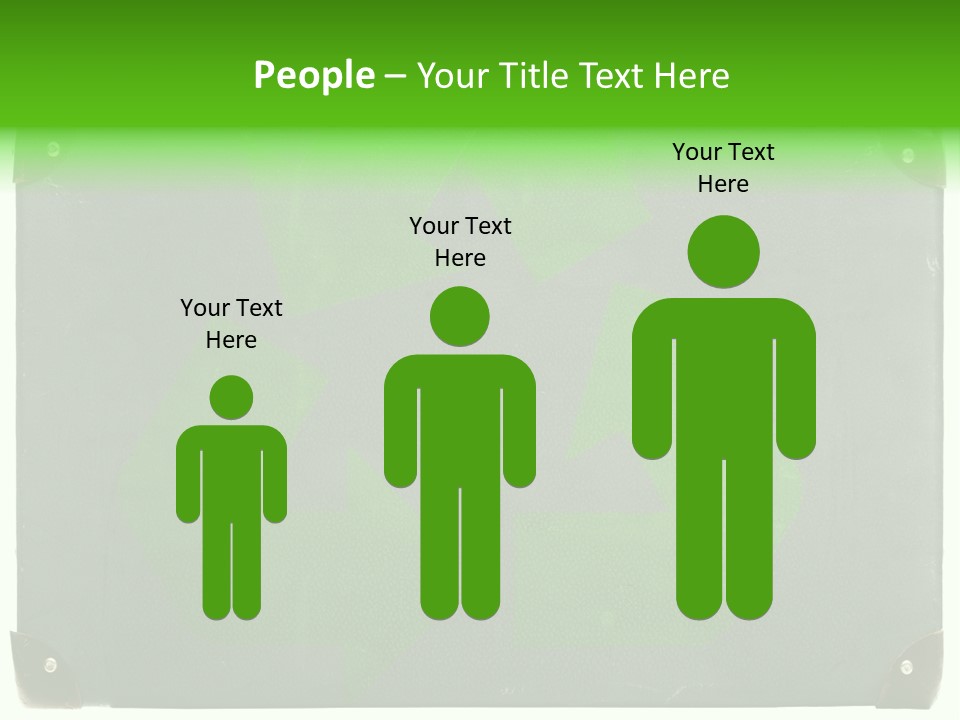 A Piece Of Luggage With A Green Recycle On It PowerPoint Template