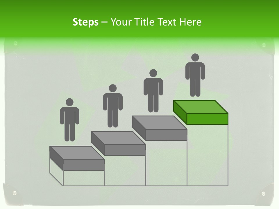A Piece Of Luggage With A Green Recycle On It PowerPoint Template