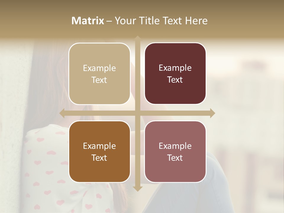 A Woman Sitting On A Ledge With Her Hands On Her Head PowerPoint Template