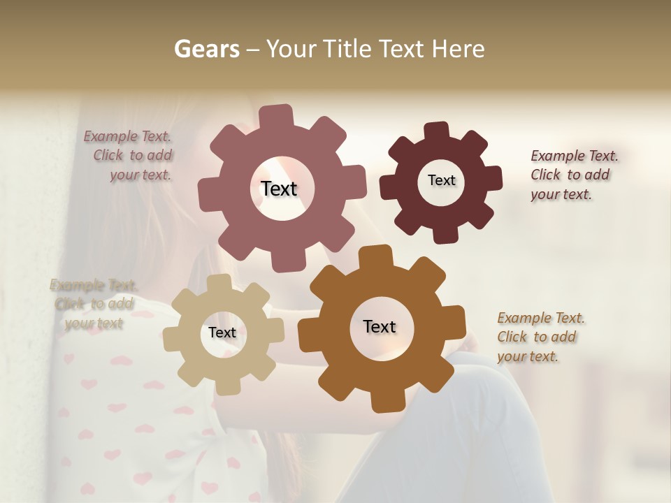 A Woman Sitting On A Ledge With Her Hands On Her Head PowerPoint Template