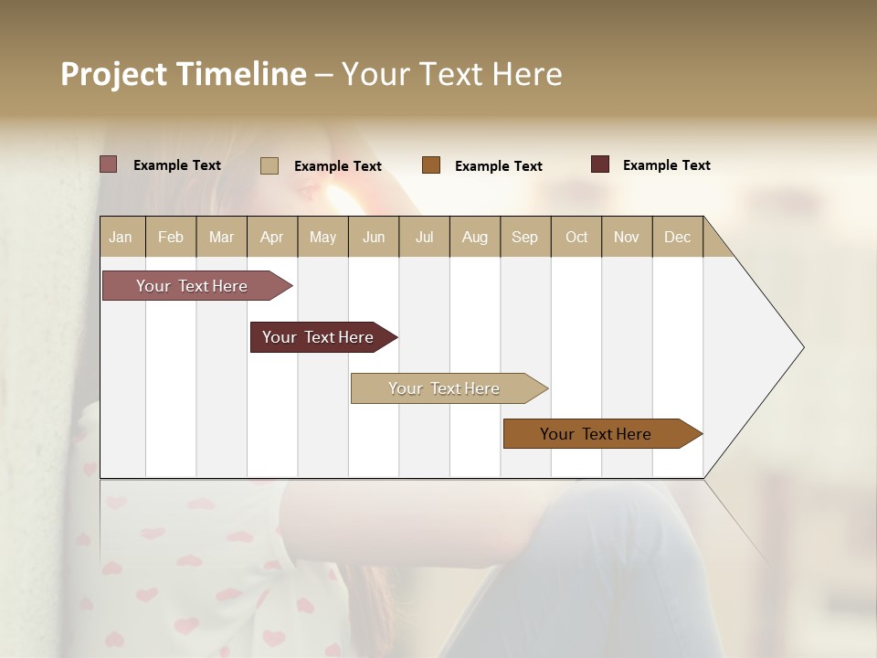 A Woman Sitting On A Ledge With Her Hands On Her Head PowerPoint Template