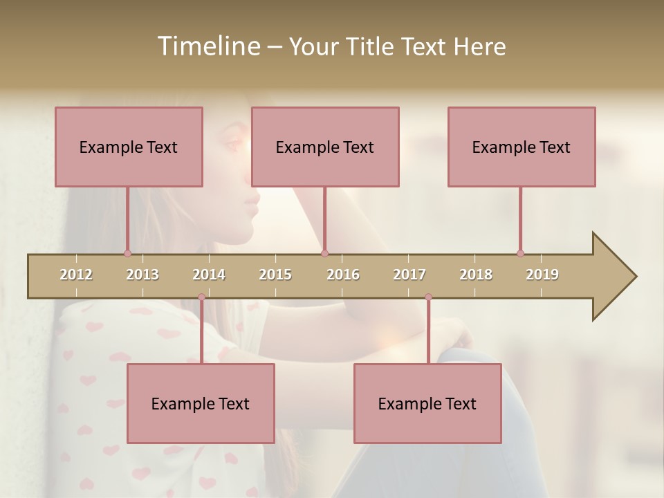 A Woman Sitting On A Ledge With Her Hands On Her Head PowerPoint Template