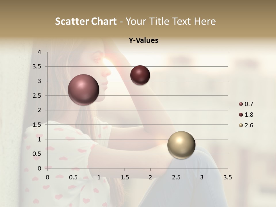 A Woman Sitting On A Ledge With Her Hands On Her Head PowerPoint Template