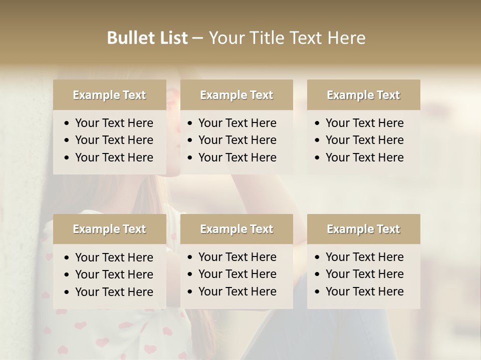 A Woman Sitting On A Ledge With Her Hands On Her Head PowerPoint Template