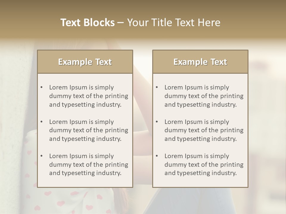 A Woman Sitting On A Ledge With Her Hands On Her Head PowerPoint Template
