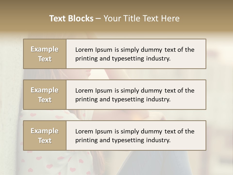 A Woman Sitting On A Ledge With Her Hands On Her Head PowerPoint Template