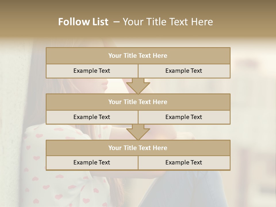 A Woman Sitting On A Ledge With Her Hands On Her Head PowerPoint Template