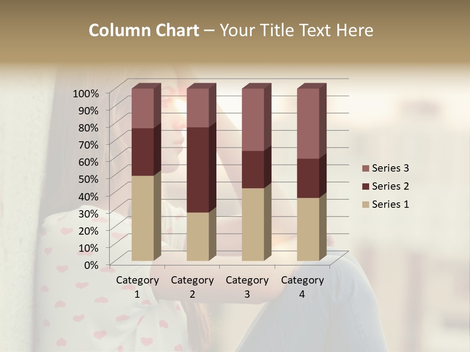A Woman Sitting On A Ledge With Her Hands On Her Head PowerPoint Template