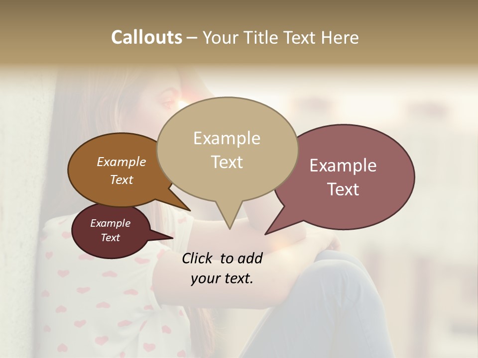 A Woman Sitting On A Ledge With Her Hands On Her Head PowerPoint Template