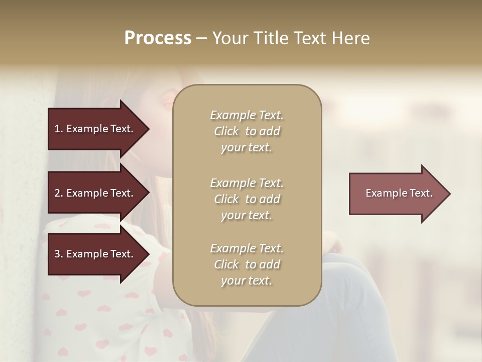 A Woman Sitting On A Ledge With Her Hands On Her Head PowerPoint Template