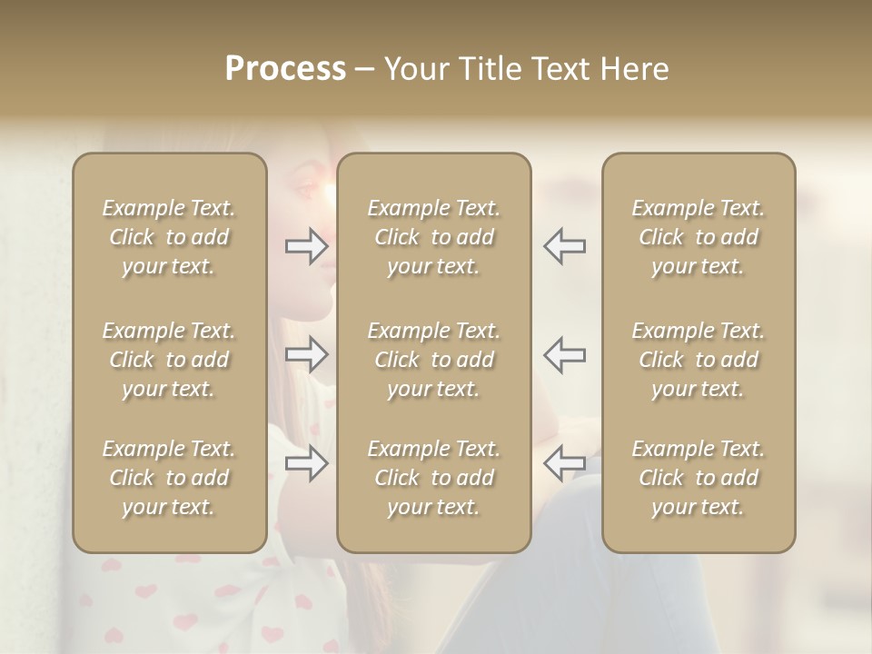 A Woman Sitting On A Ledge With Her Hands On Her Head PowerPoint Template