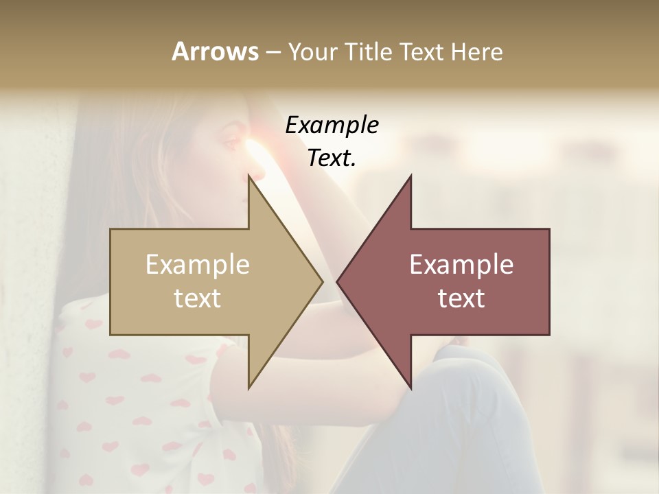 A Woman Sitting On A Ledge With Her Hands On Her Head PowerPoint Template