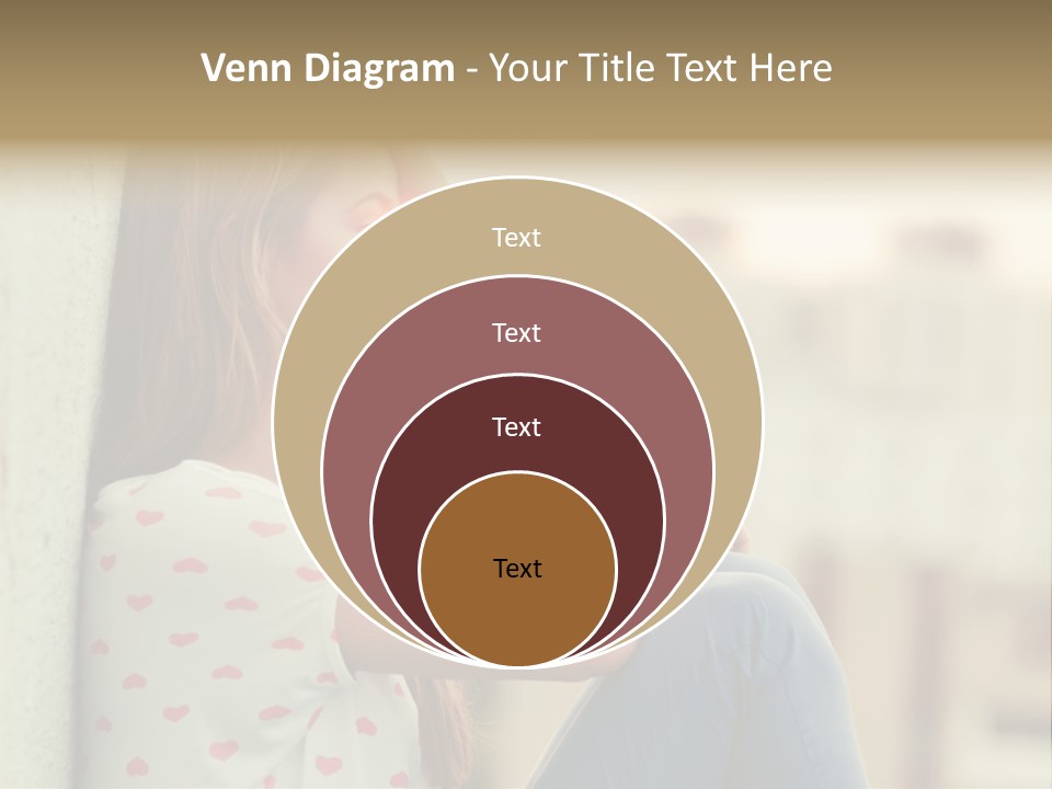 A Woman Sitting On A Ledge With Her Hands On Her Head PowerPoint Template