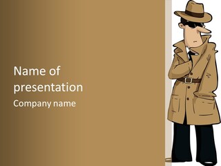 Gumshoe Painting Cartoon PowerPoint Template