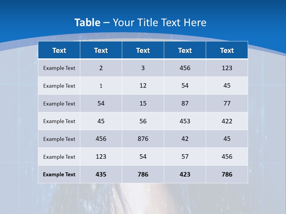 Water Hair Body PowerPoint Template