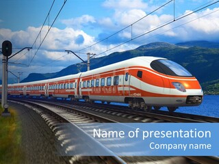 Arrival Locomotive Traffic PowerPoint Template