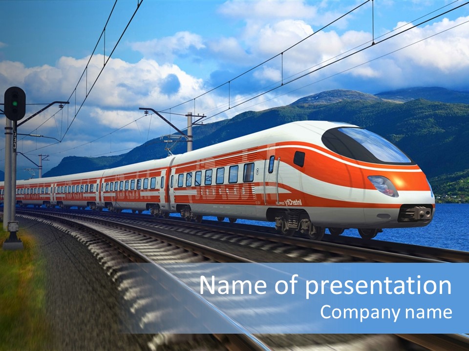 Arrival Locomotive Traffic PowerPoint Template