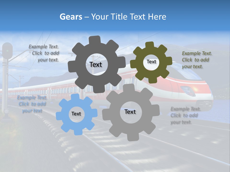 Arrival Locomotive Traffic PowerPoint Template