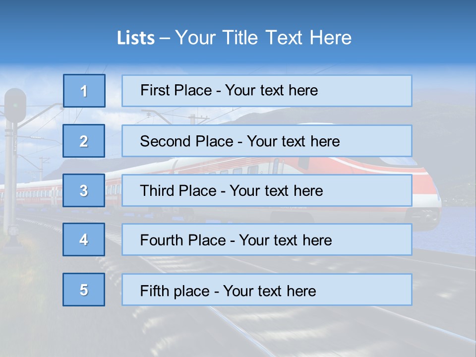 Arrival Locomotive Traffic PowerPoint Template