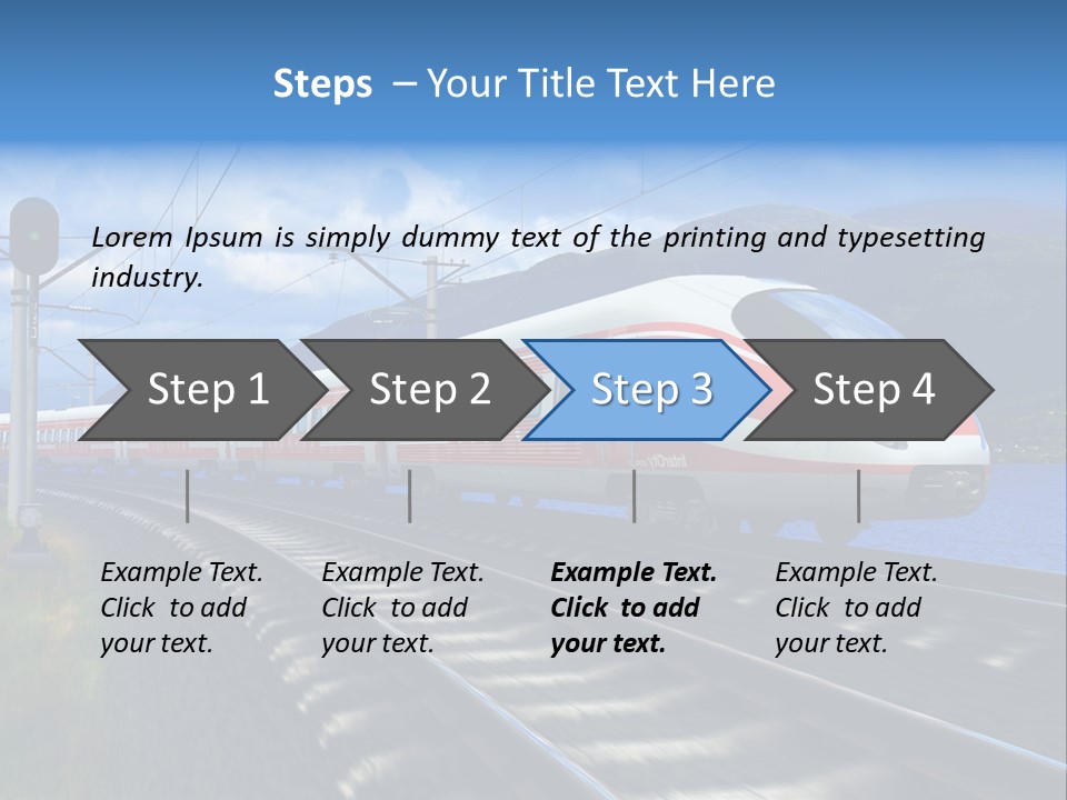 Arrival Locomotive Traffic PowerPoint Template