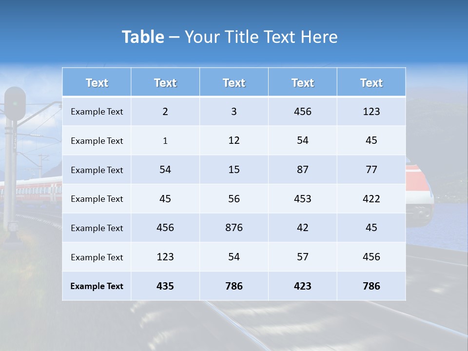 Arrival Locomotive Traffic PowerPoint Template