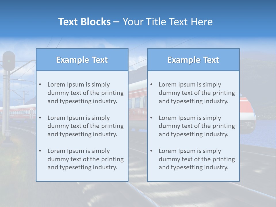 Arrival Locomotive Traffic PowerPoint Template