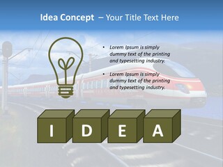 Arrival Locomotive Traffic PowerPoint Template